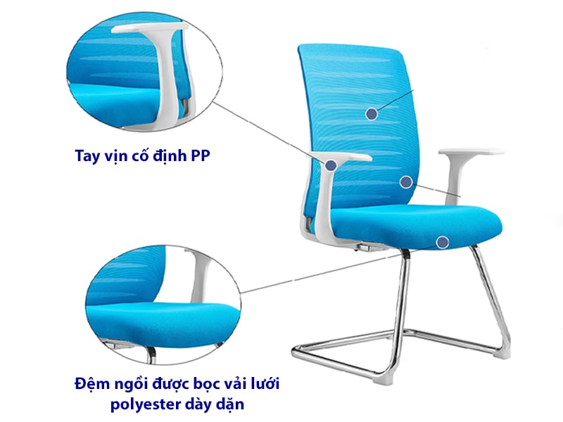 Ghế chân quỳ lưng cao, đệm ngồi mút foam êm ái Angel-V