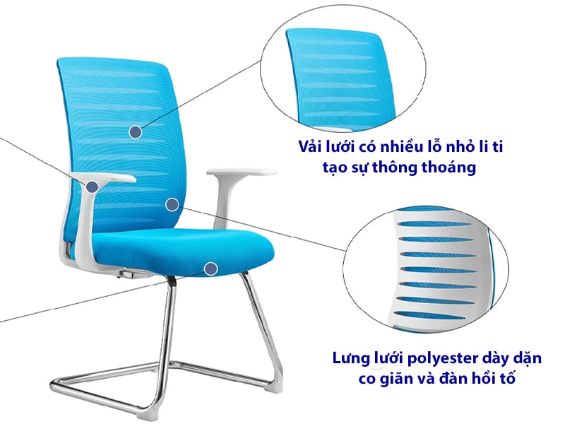 Ghế chân quỳ lưng cao, đệm ngồi mút foam êm ái Angel-V