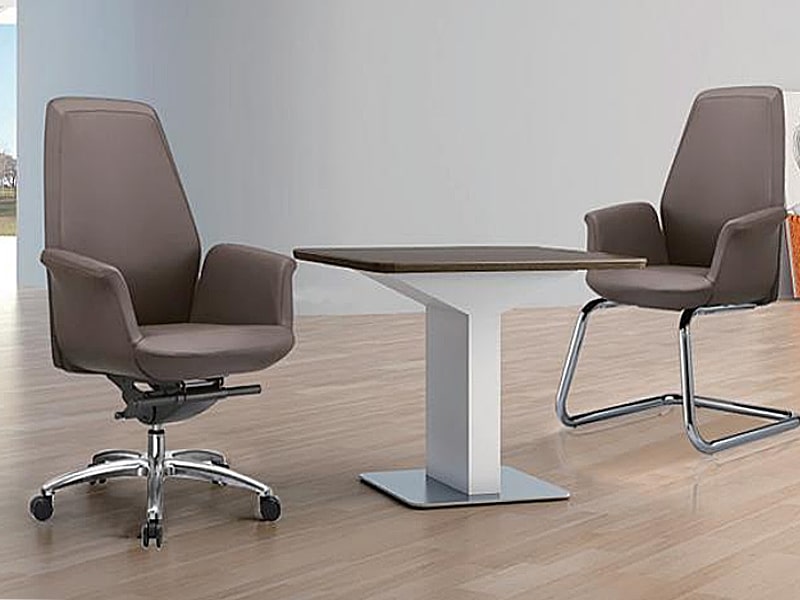 Ghế giám đốc nhập khẩu chân quỳ lưng tựa bọc da Đức Khang Callie-V