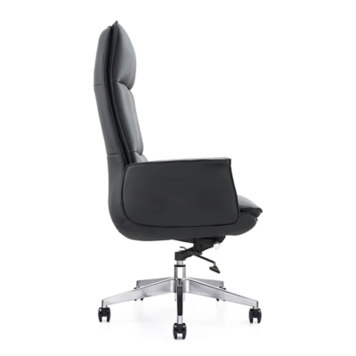 Ghế giám đốc nhập khẩu chân xoay lưng cao bọc da Đức Khang Kathie-H