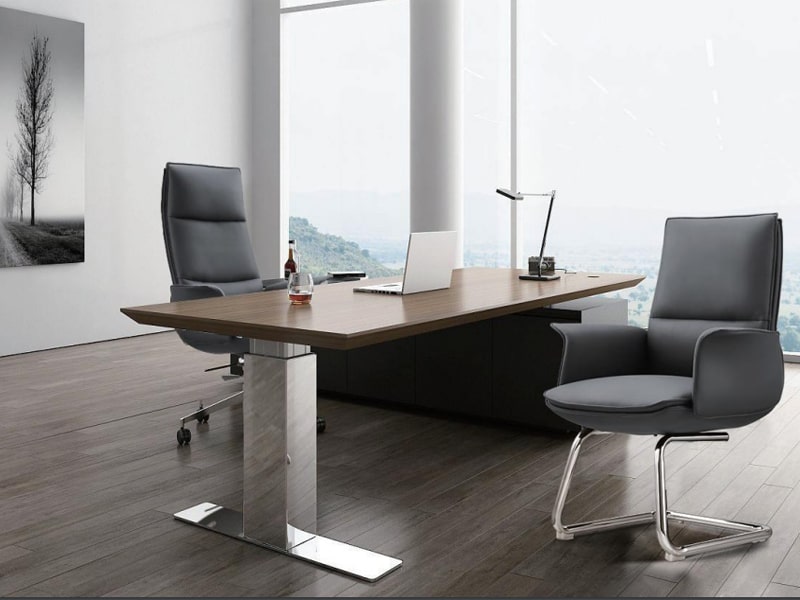 Ghế giám đốc nhập khẩu chân quỳ lưng tựa bọc da Đức Khang Kathie-V Ghế giám đốc nhập khẩu chân quỳ lưng tựa bọc da Đức Khang Kathie-V