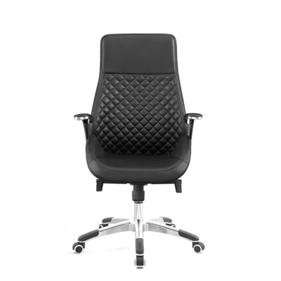 Ghế giám đốc nhập khẩu chân xoay lưng cao, tay vịn bọc da Đức Khang Norvin-H