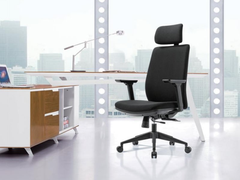 Ghế chân xoay tay vịn 3D kết hợp đệm trượt đa năng Riva-H