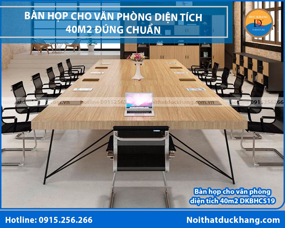 Bàn họp cho văn phòng diện tích 40m2 Đức Khang DKBHCS19