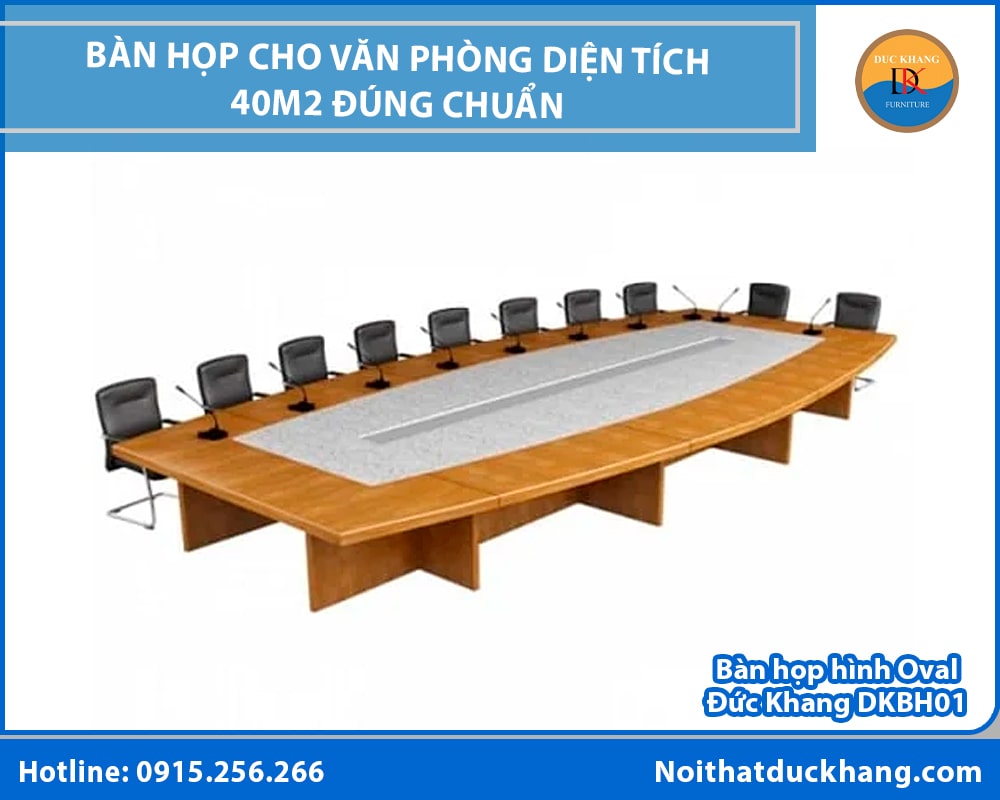 Bàn họp hình Oval Đức Khang DKBH01