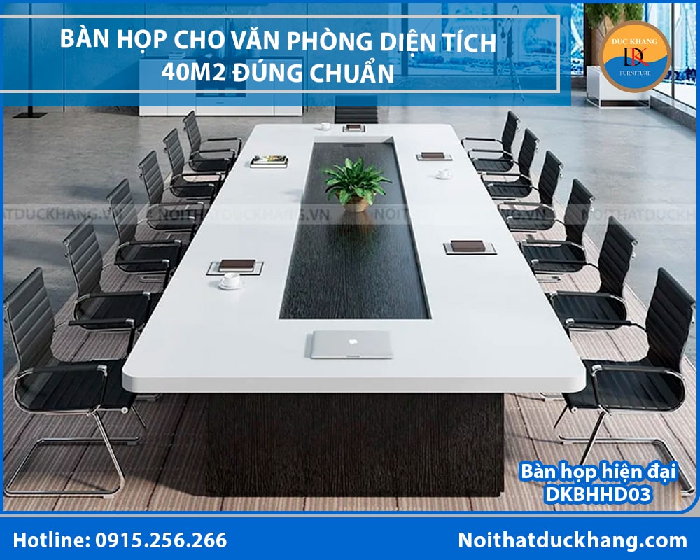 Bàn họp gỗ công nghiệp hiện đại, bền bỉ Đức Khang DKBHHD03