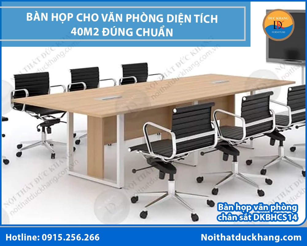 Bàn họp văn phòng chân sắt DKBHCS14