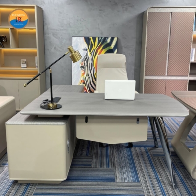 Bàn giám đốc nhập khẩu 1m6 chữ L thiết kế chân côn hiện đại DKBGDCC-09