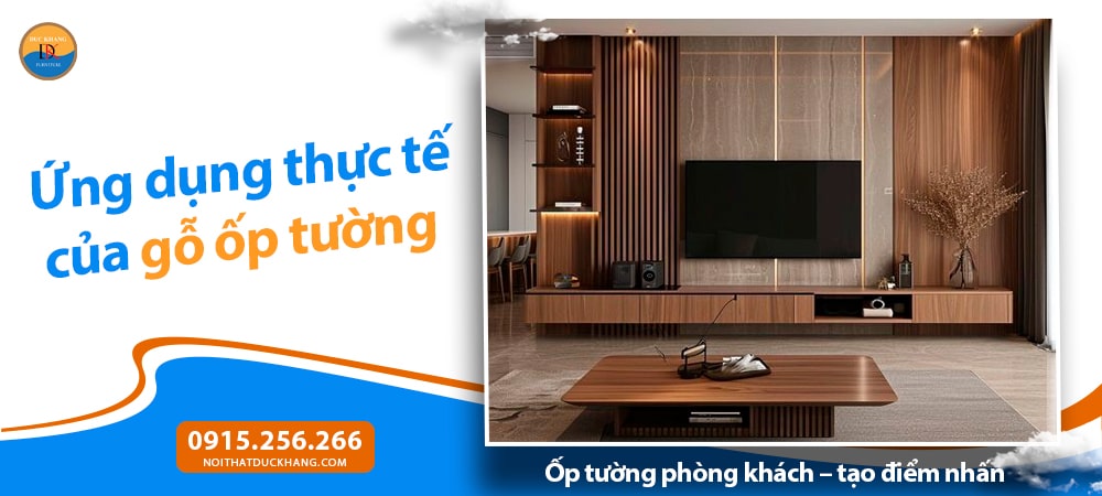 Ốp tường phòng khách – tạo điểm nhấn