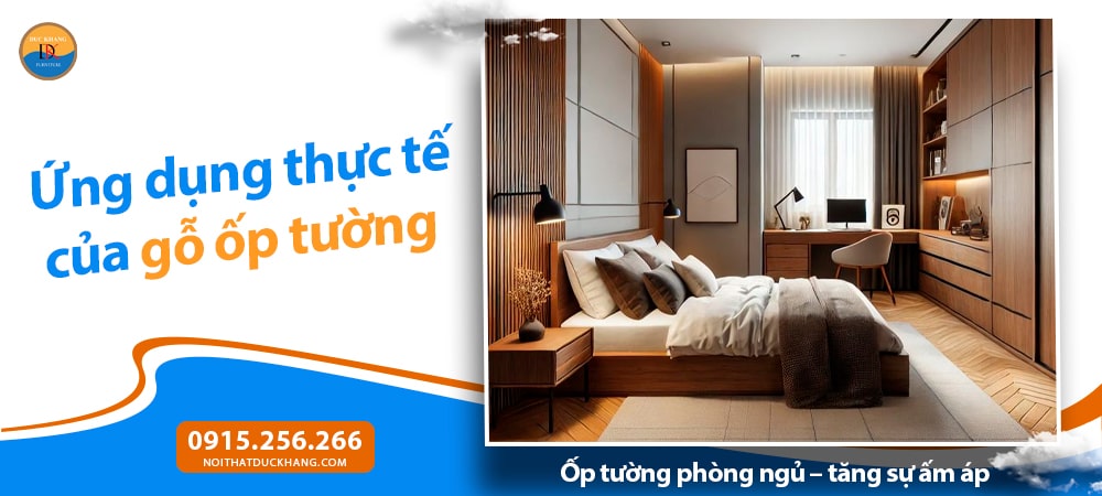 Ốp tường phòng ngủ – tăng sự ấm áp