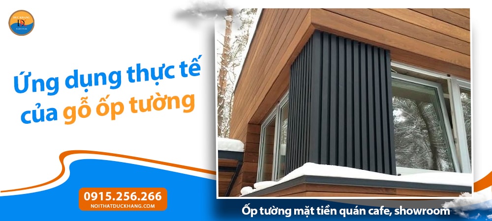 Ốp tường mặt tiền quán cafe, showroom – nâng cao nhận diện thương hiệu