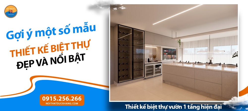 Thiết kế biệt thự vườn 1 tầng hiện đại