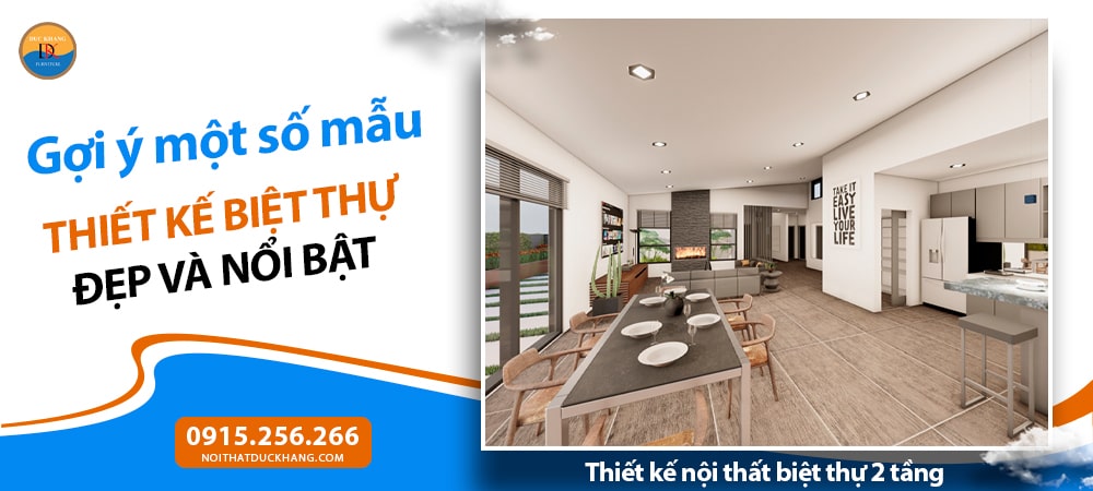 Thiết kế nội thất biệt thự 2 tầng