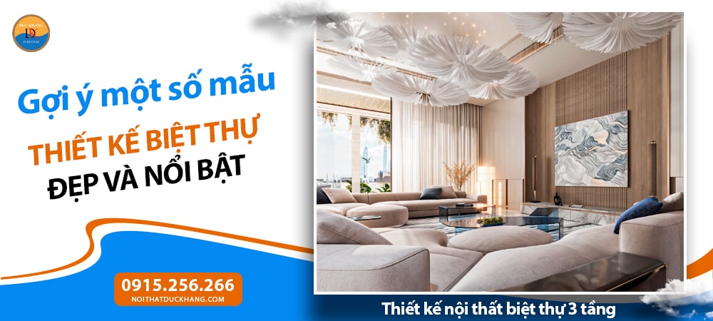 Thiết kế nội thất biệt thự 3 tầng