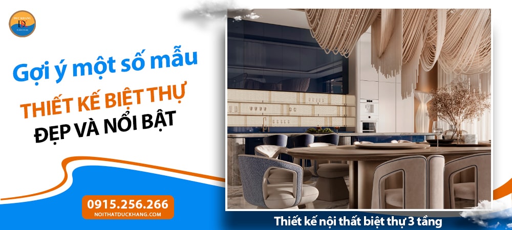 Thiết kế nội thất biệt thự 3 tầng