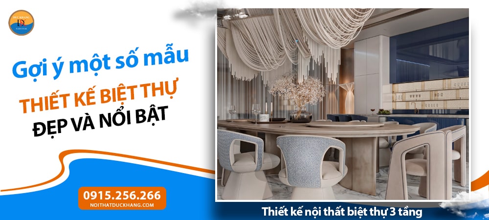 Thiết kế nội thất biệt thự 3 tầng