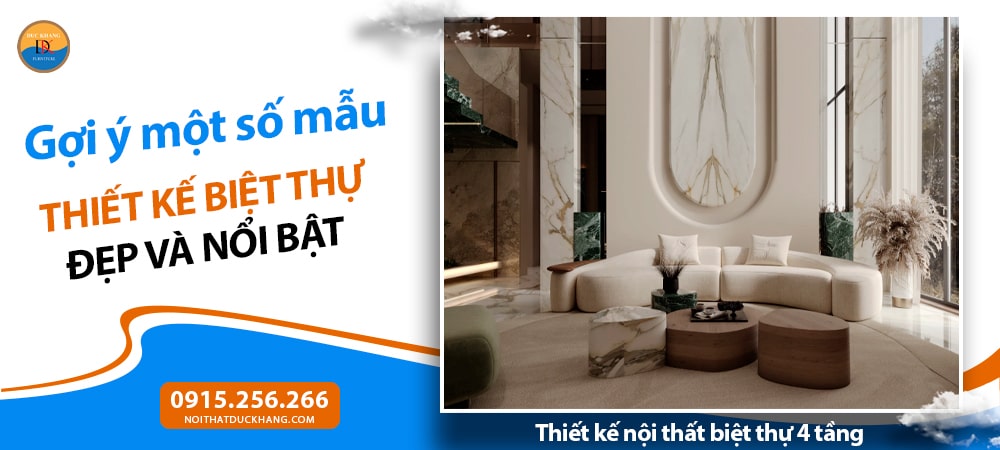 Thiết kế nội thất biệt thự 4 tầng