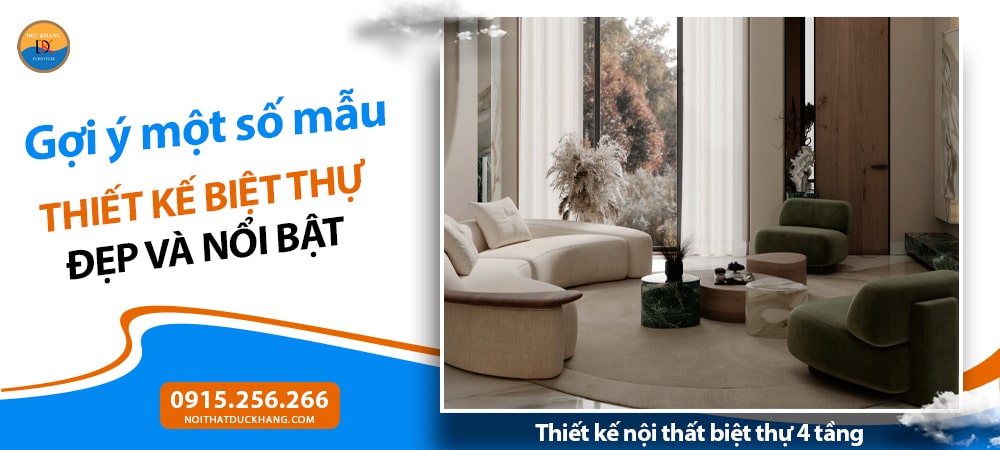 Thiết kế nội thất biệt thự 4 tầng