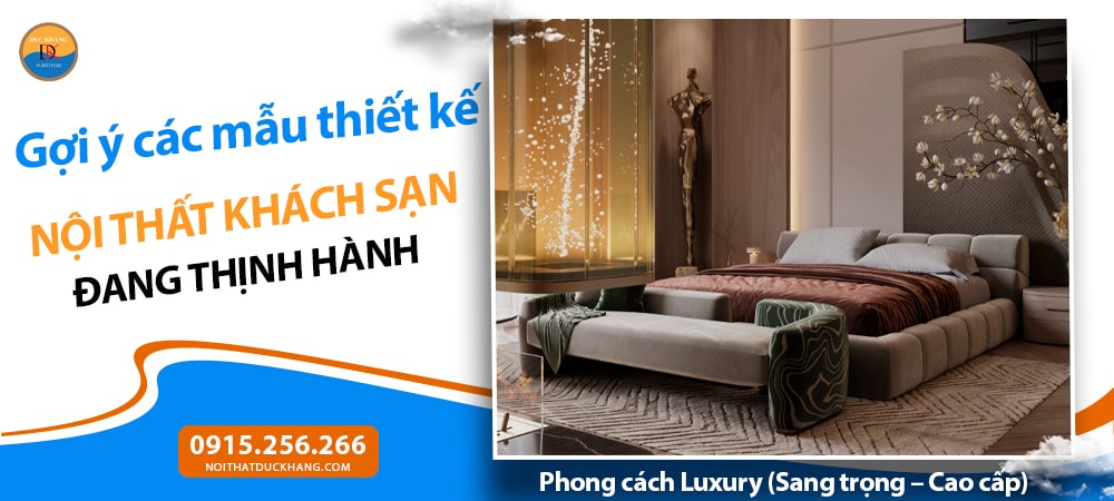 Thiết kế nội thất khách sạn phong cách Luxury (Sang trọng – Cao cấp)
