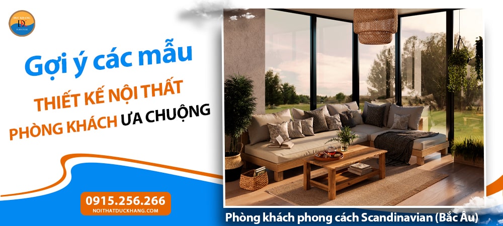Phòng khách phong cách Scandinavian (Bắc Âu)