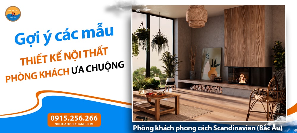 Phòng khách phong cách Scandinavian (Bắc Âu)
