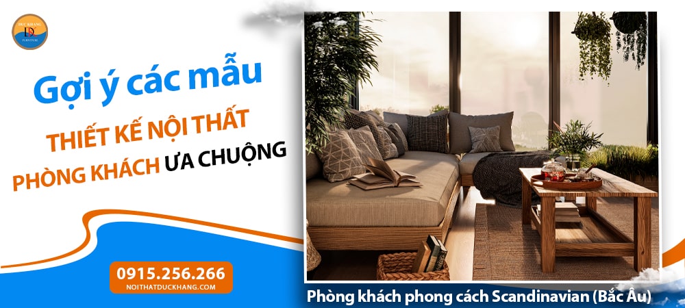 Phòng khách phong cách Scandinavian (Bắc Âu)
