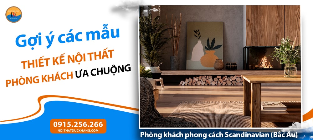 Phòng khách phong cách Scandinavian (Bắc Âu)