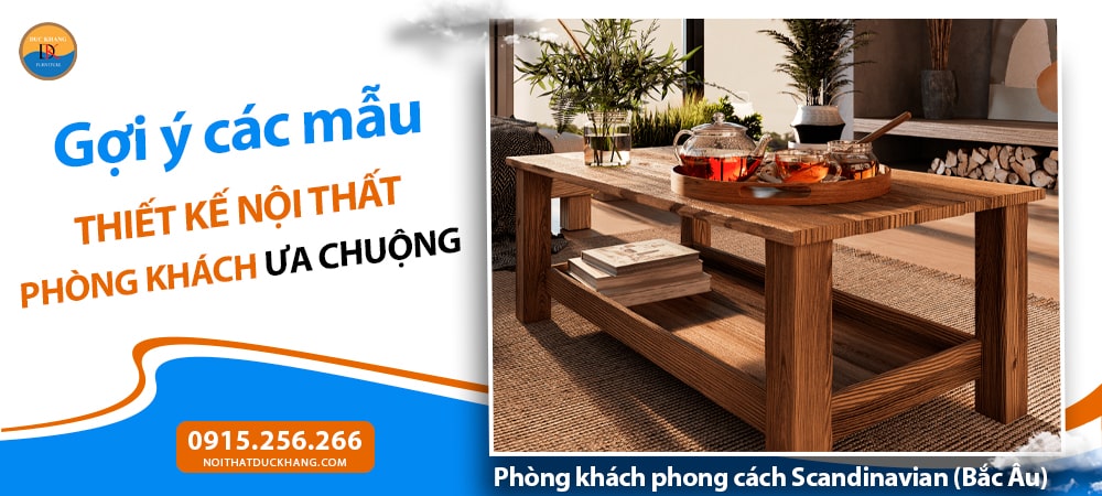 Phòng khách phong cách Scandinavian (Bắc Âu)