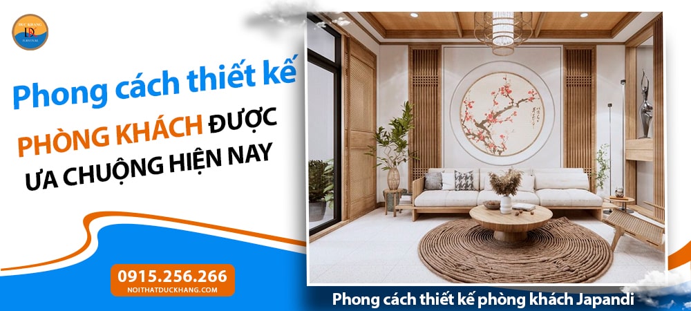 Phong cách thiết kế phòng khách Japandi