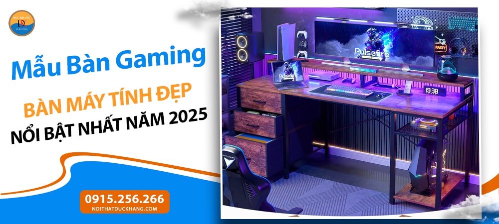 Mẫu Bàn Gaming, Bàn Máy Tính Đẹp, Đa Năng Cho Streamer Mẫu Bàn Gaming, Bàn Máy Tính Đẹp, Đa Năng Cho Streamer