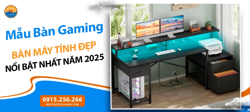 Mẫu Bàn Gaming, Bàn Máy Tính Đẹp, Đa Năng Cho Streamer Mẫu Bàn Gaming, Bàn Máy Tính Đẹp, Đa Năng Cho Streamer