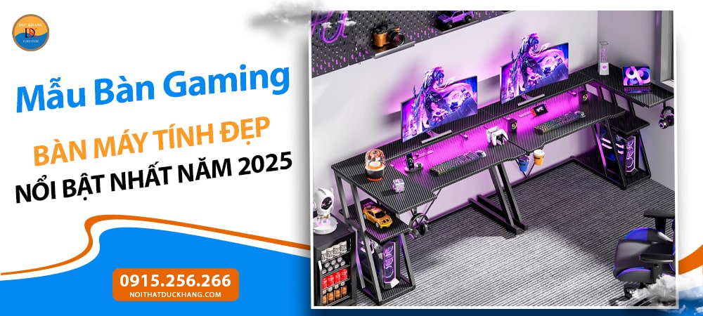 Mẫu Bàn Gaming, Bàn Máy Tính Đẹp, Đa Năng Cho Streamer Mẫu Bàn Gaming, Bàn Máy Tính Đẹp, Đa Năng Cho Streamer