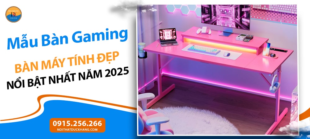 Mẫu Bàn Gaming, Bàn Máy Tính Đẹp, Đa Năng Cho Streamer Mẫu Bàn Gaming, Bàn Máy Tính Đẹp, Đa Năng Cho Streamer