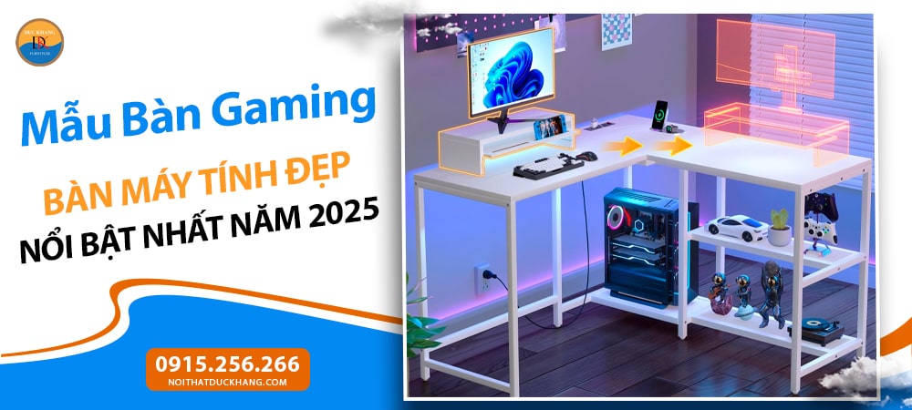 Mẫu Bàn Gaming, Bàn Máy Tính Đẹp, Đa Năng Cho Streamer Mẫu Bàn Gaming, Bàn Máy Tính Đẹp, Đa Năng Cho Streamer