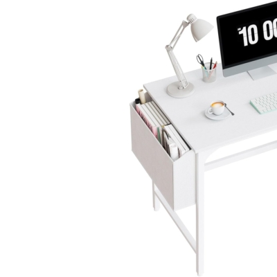 Bàn làm việc tại nhà hình chữ nhật kèm ngăn kéo và giá sách mở - BTNDK03