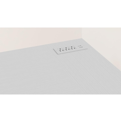 Mẫu bàn làm việc tại nhà hiện đại chữ L với 2 kệ, 4 ngăn kéo - BTNDK12