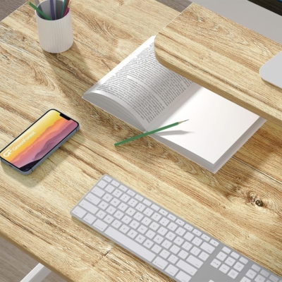 Bàn làm việc tại nhà hình chữ nhật kèm kệ lưu trữ 2 tầng đảo chiều - BTNDK13