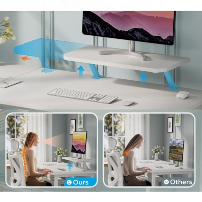 Bàn làm việc tại nhà hình chữ nhật kèm kệ lưu trữ 2 tầng đảo chiều - BTNDK13