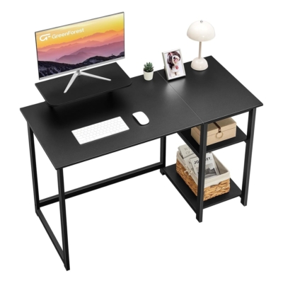 Bàn làm việc tại nhà hình chữ nhật kèm kệ lưu trữ 2 tầng đảo chiều - BTNDK13