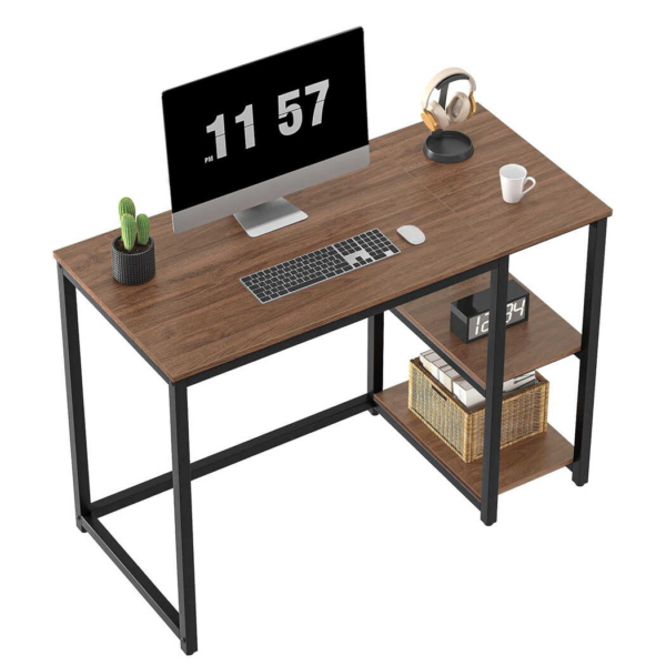 Bàn làm việc tại nhà chân sắt chữ nhật, kết hợp kệ để CPU đa năng - BTNDK19