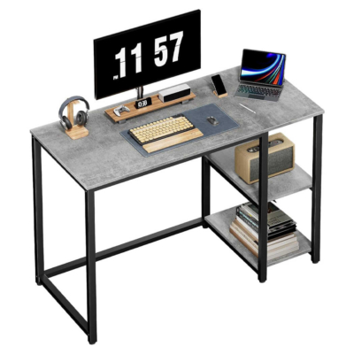 Bàn làm việc tại nhà chân sắt chữ nhật, kết hợp kệ để CPU đa năng - BTNDK19