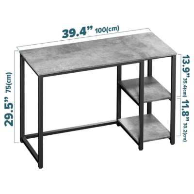 Bàn làm việc tại nhà chân sắt chữ nhật, kết hợp kệ để CPU đa năng - BTNDK19