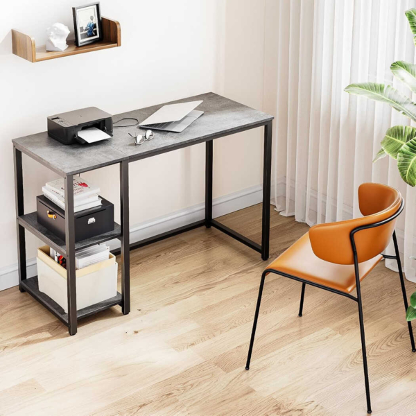 Bàn làm việc tại nhà chân sắt chữ nhật, kết hợp kệ để CPU đa năng - BTNDK19