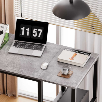 Bàn làm việc tại nhà chân sắt chữ nhật, kết hợp kệ để CPU đa năng - BTNDK19