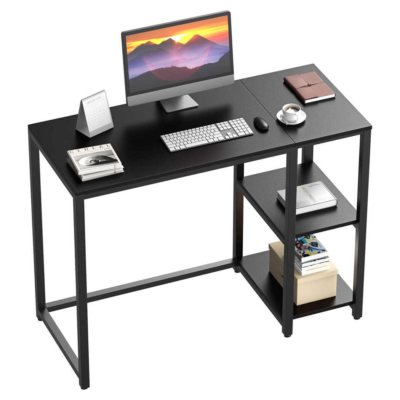 Bàn làm việc tại nhà chân sắt chữ nhật, kết hợp kệ để CPU đa năng - BTNDK19