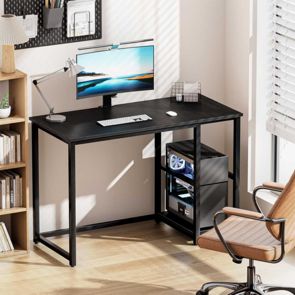 Bàn làm việc tại nhà chân sắt chữ nhật, kết hợp kệ để CPU đa năng - BTNDK19