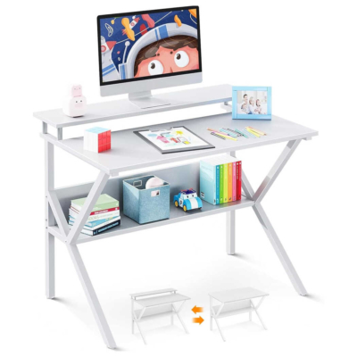 Bàn làm việc tại nhà chữ K chân sắt, mặt bàn gỗ công nghiệp cao cấp - BTNDK22