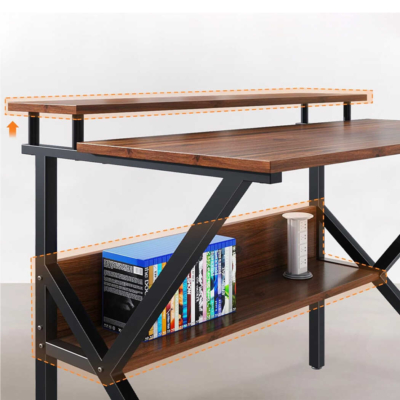 Bàn làm việc tại nhà chữ K chân sắt, mặt bàn gỗ công nghiệp cao cấp - BTNDK22