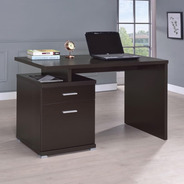Bàn làm việc tại nhà bằng gỗ tích hợp tủ hồ sơ lưu trữ tiện lợi BTNDK27