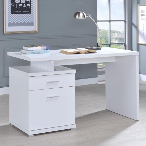 Bàn làm việc tại nhà bằng gỗ tích hợp tủ hồ sơ lưu trữ tiện lợi BTNDK27